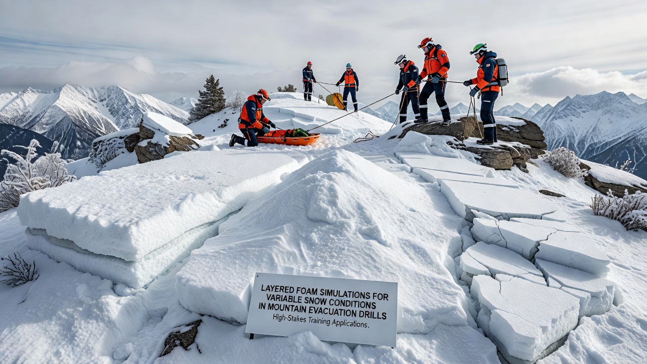 Layered Foam Designs and Their Application in Replicating Variable Snow Conditions During High-Stakes Mountain Evacuation Drills